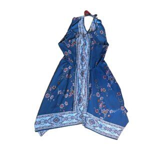 Blue Boho Bohemian Dress Fits Size Large